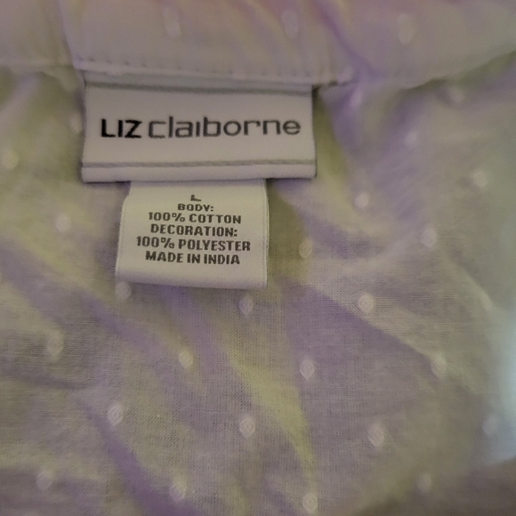 Liz Claiborne tank blouse size L - Picture 3 of 3
